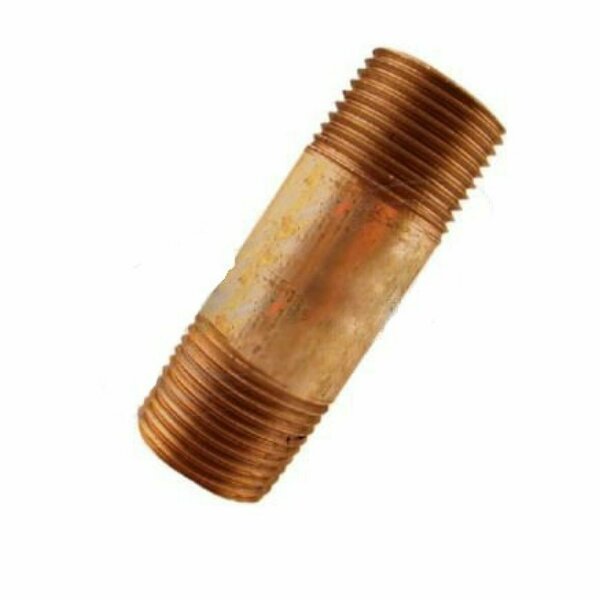 American Imaginations 0.25 in. x 3 in. Cylindrical Bronze Nipple in Modern Style AI-38523